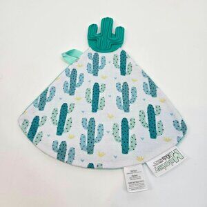 Malarkey Kids Munch-It Blanket Lovey Cacti Cutie Pie w/ Teether Cactus White